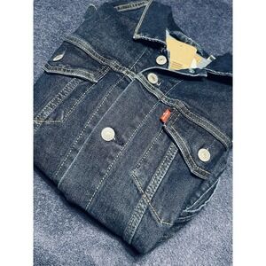 Levi's Men's Denim Button‎ Front Dark Wash Trucker Jacket - Medium